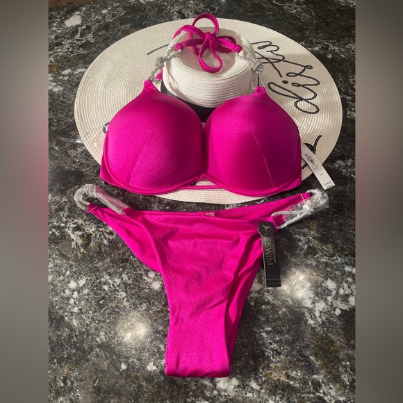 Victoria Secret bikini “Shine Rope” bombshell 34DD, 36DD,32D, 34D, 34A & bottoms - Picture 6 of 15